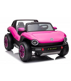 Coche eléctrico infantil 12v Volkswagen E-BUGGY ROSA-PINK, 2 PLAZAS - INDA669-AT0